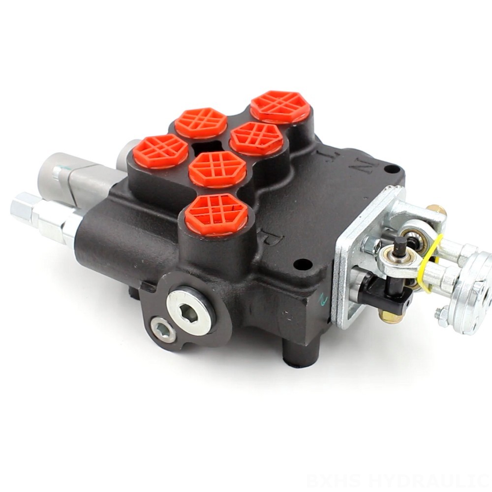 P80-G12-G34 Manual Joystick 2 Spool Monoblock Directional Valve Manufacturer image